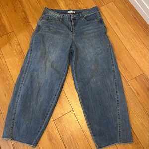 YMI Blue Relaxed Jeans with Zipper Detail